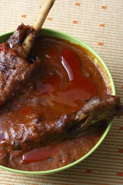 Mutton Curry - a punjabi dish made from lamb meat and spices — Stock Photo, Image