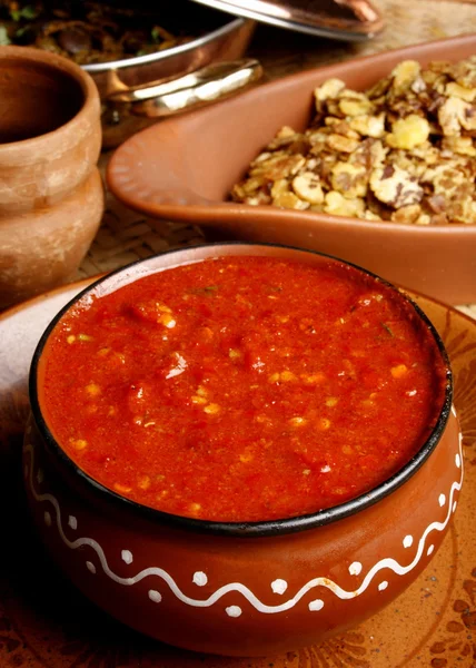 Lahsun ki chutney is populaire eetwaren in rajasthan vooral in de winterseizoen — Stockfoto
