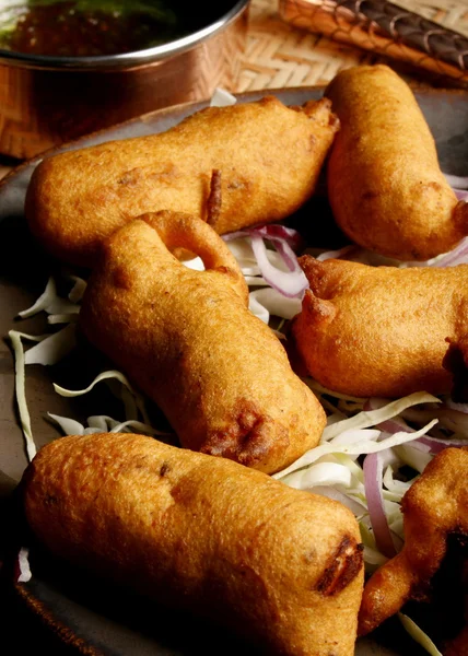 Makki Paneer Pakoda - a snack from Rajasthan — Stock Photo, Image