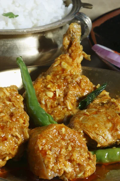 Chicken Hyderabadi - a spicy dish from Hyderabad — Stock Photo, Image