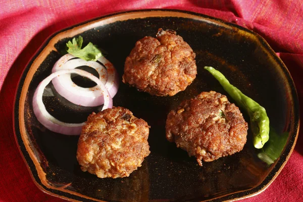 Kacche kebab - danie z hyderabad — Zdjęcie stockowe