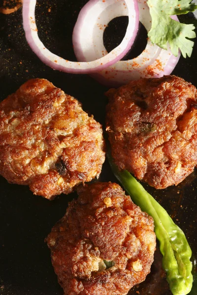 Kacche kebab - en maträtt från hyderabad — Stockfoto