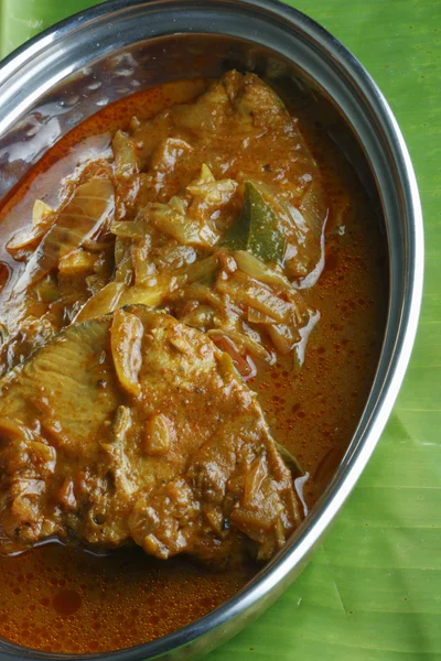 Kerala caril de peixe - peixe em um caril de coco picante — Fotografia de Stock