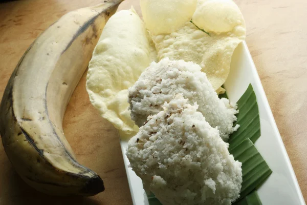 Puttu Papad - a breakast dish of Kerala — Stock Photo, Image