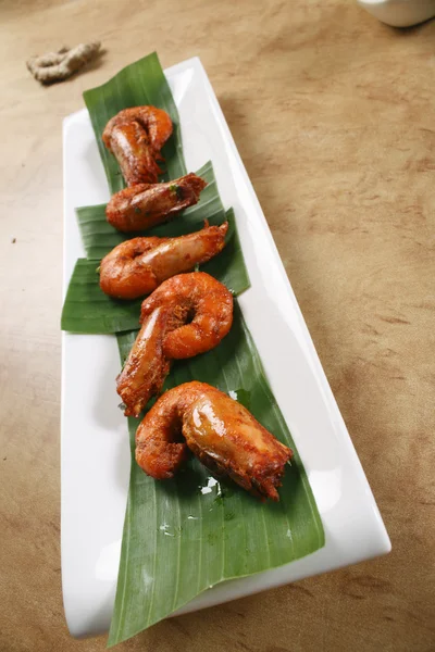 Prawn fry - A dish made by frying prawns in Oil. — Stock Photo, Image