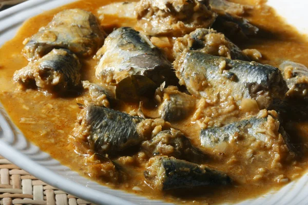 Fish varutharacha curry- a South Kerala style Fish Curry — Stock Photo, Image