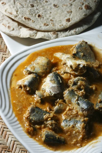 Pesce varutharacha curry- a South Kerala style Fish Curry — Foto Stock