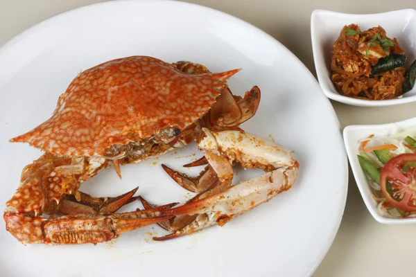 Goan Crab Fry - ein Gericht aus dem Braten ganzer Krabben — Stockfoto