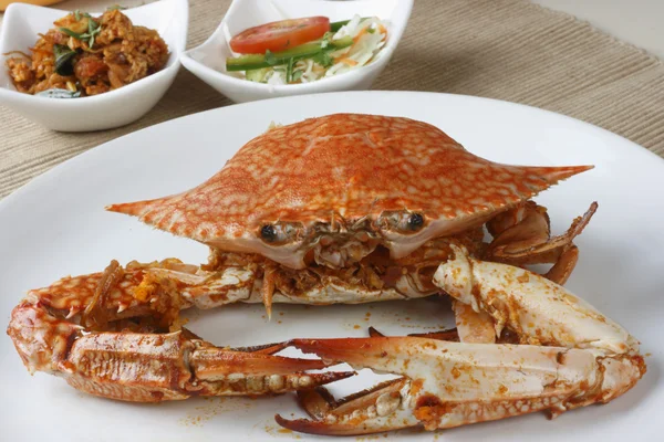 Goan Crab fry - un plato hecho de cangrejos enteros fritos —  Fotos de Stock