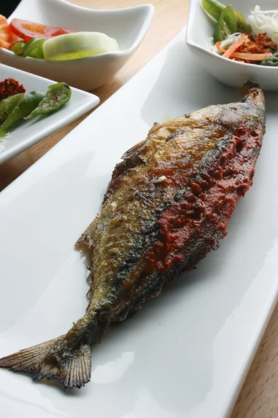 Fish Reacheado - a curry from Goa in western India, made from pomfret fish — Stock Photo, Image