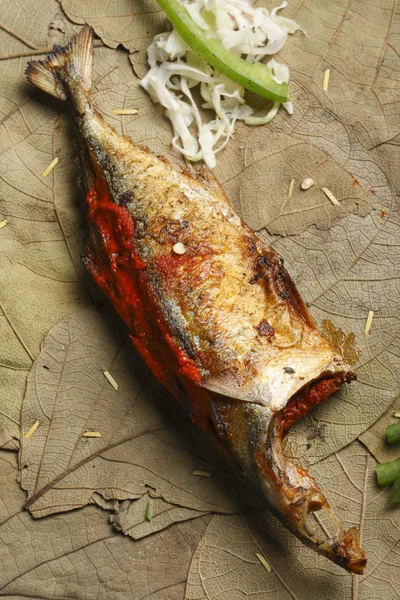 ハマシマガツオ魚から作られて魚 reacheado - ゴア、インド西部でからカレー — ストック写真