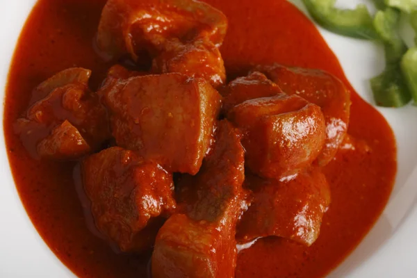 Pork Vindaloo - The most popular food amongst the Goans — Stock Photo, Image