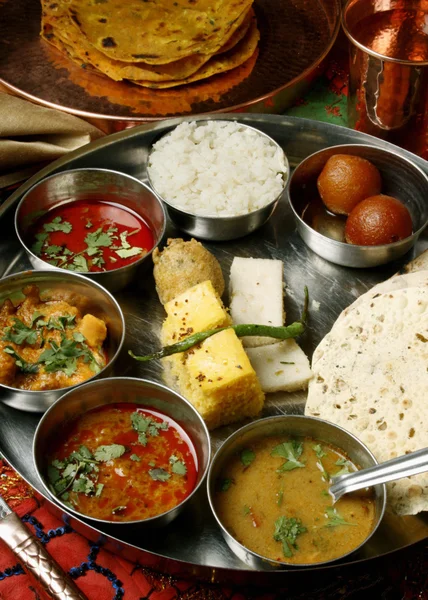 Gujarati Thali — Stock Photo, Image