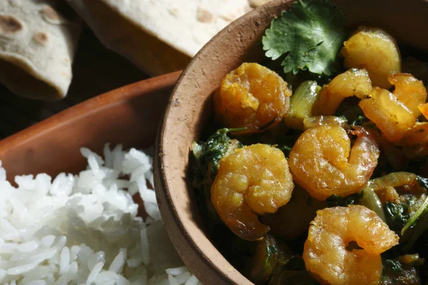 Sukhi Kolmi - A maharashtrian prawn dish — Stock Photo, Image