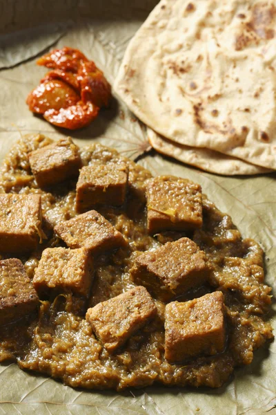 Dhokar Dalna - Dhokar Dalna a recipe made of bengal gram — Stock Photo, Image