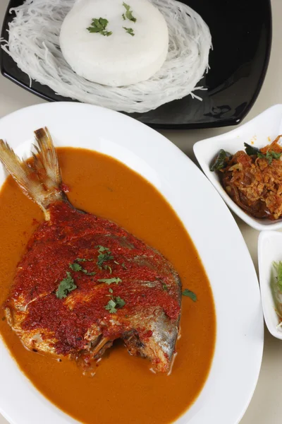 Goan Pomfret Curry - Um caril feito de peixe Pomfret em Goa — Fotografia de Stock