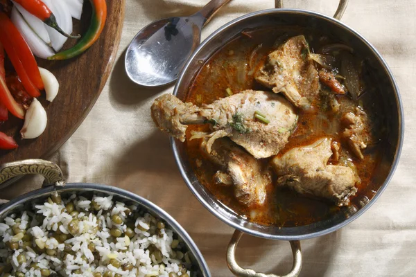 Chettinad chicken - A chicken preparation from chettinad region — Stock Photo, Image