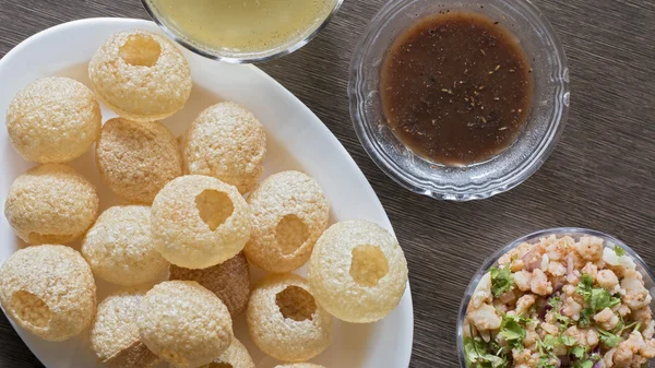 Pani Puri, Golgappe, Chat item, India — Stock Photo, Image