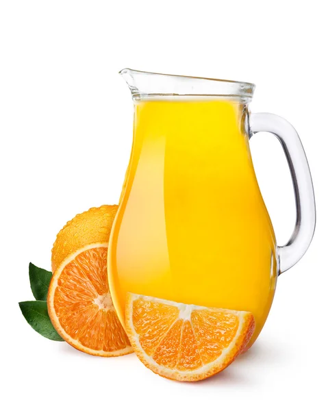 Krug mit Orangensaft — Stockfoto