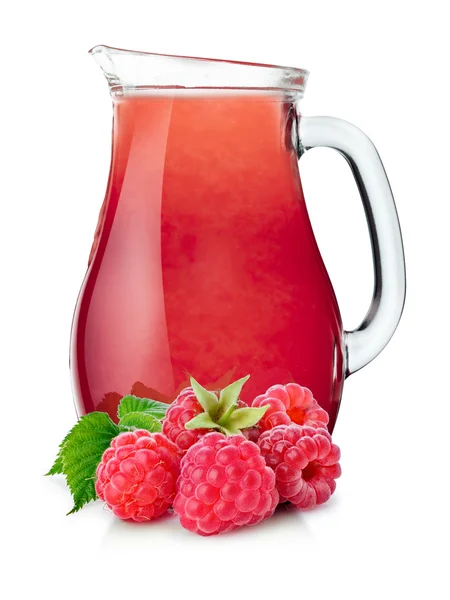 Pitcher of raspberry smoothie — Stock Photo, Image