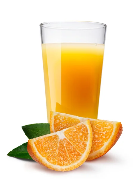 Glass med fersk appelsinjuice – stockfoto