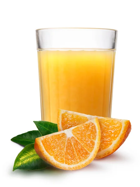 Glass med fersk appelsinjuice – stockfoto