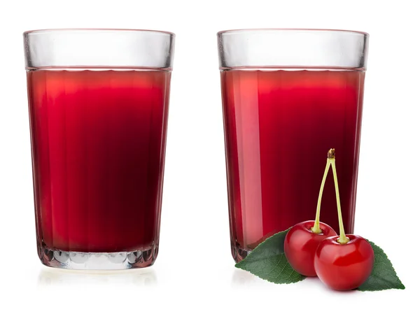 Vasos con zumo de cereza —  Fotos de Stock