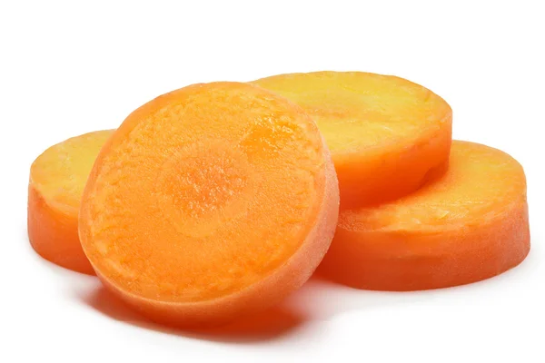 Carrot slices, clipping paths — Stock Photo, Image