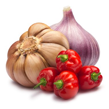 Habaneros - sıcak sosu malzemeler, yolları ile sarımsak