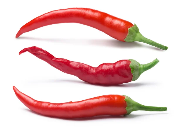 Cayenne peppers, yollar kümesi — Stok fotoğraf