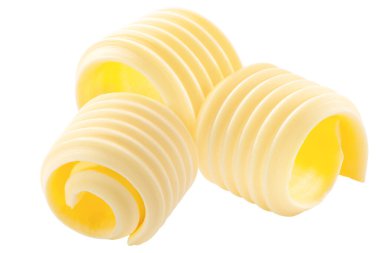 Tereyağı bukleleri toplanmış, üç kişilik bir grup, izole edilmiş.