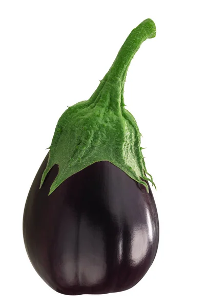 Eggplant Aubergine Solanum Melongena Fruit Whole Isolated — Stock Photo, Image