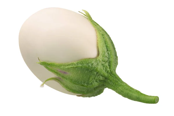 Белый Баклажан Баклажаны Solanum Melongena Фрукты Изолированы — стоковое фото