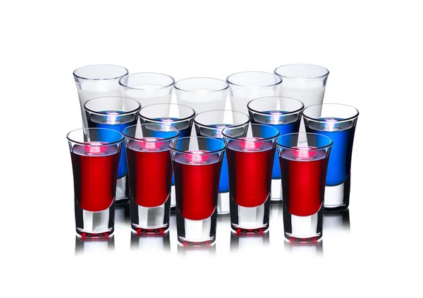 Russian flag cocktail concept — Stock Photo, Image