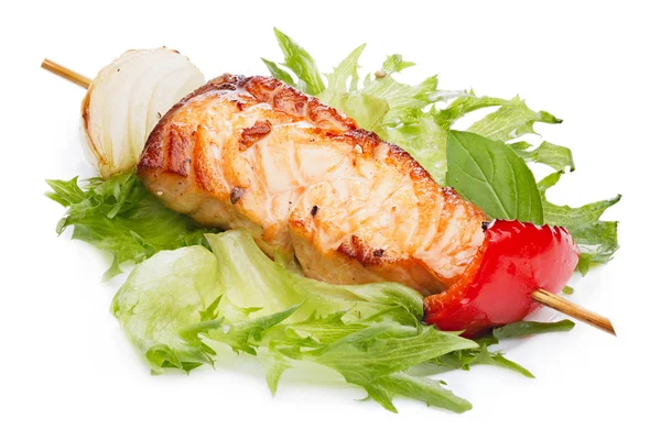 Salmon kebab — Stock Photo, Image