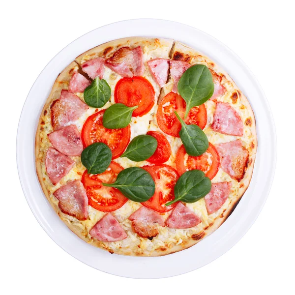 Pizza top view — Stock Photo, Image