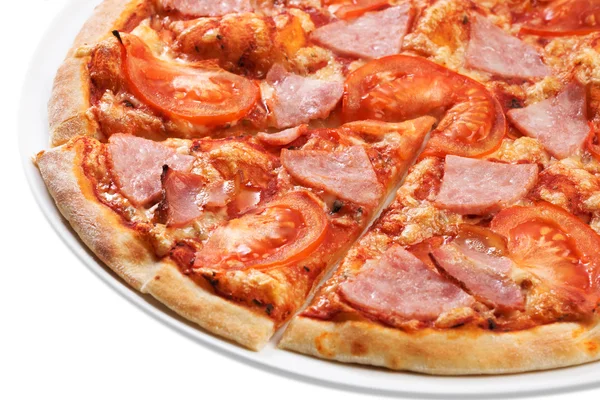 Pizza slice close up — Stock Photo, Image