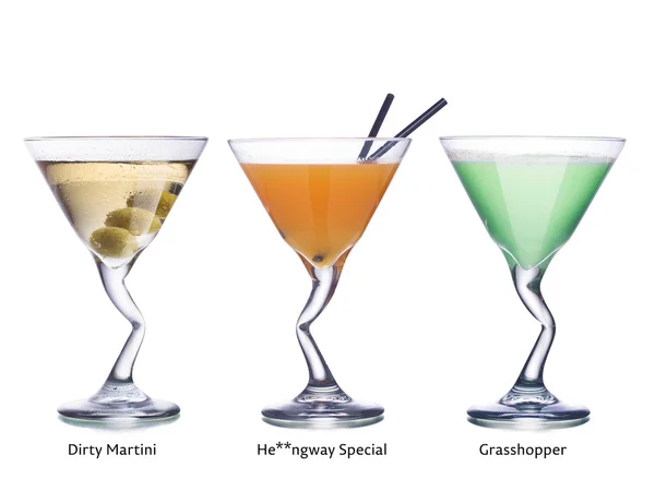 Cocktails in martini glazen — Stockfoto