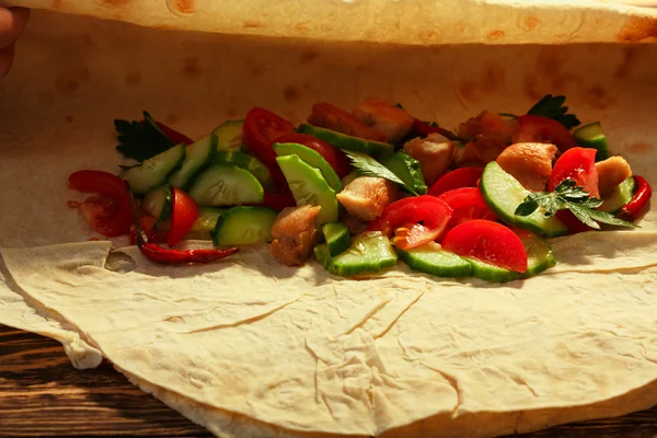Traditionella Shawarma (doner kebab) — Stockfoto