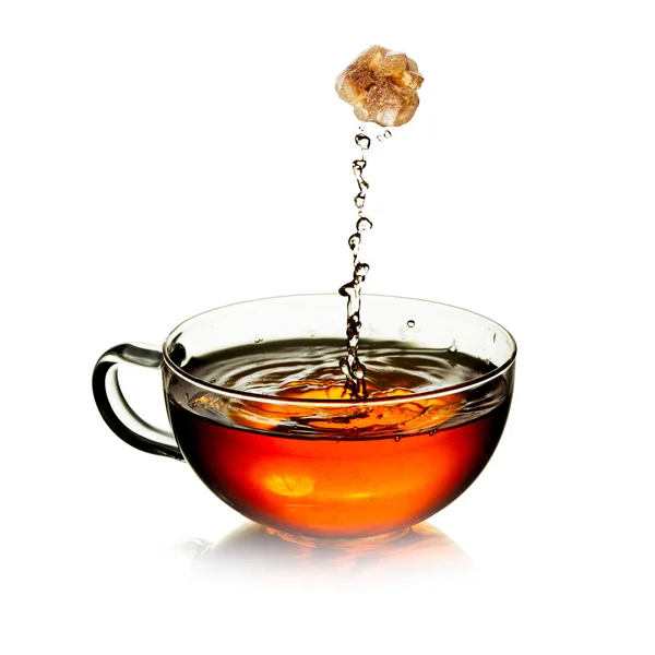 Cup of  tea with splash — Stock Photo, Image