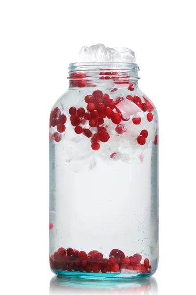 Água de desintoxicação gelada de cranberry — Fotografia de Stock