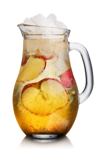 Apple spritzer (apfelschorle) pitcher — Stock Photo, Image