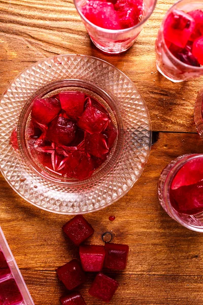 Frozen hibiscus tea — 图库照片