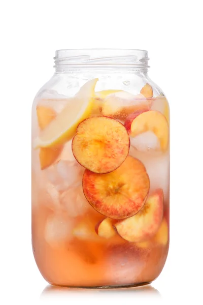 Peach lemonade jar — Stock Photo, Image
