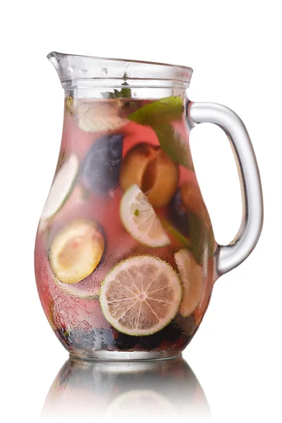 Plum lemonade jug — Stock Photo, Image