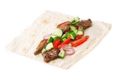 Sığır eti shawarma izole
