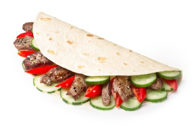 Sığır eti shawarma izole