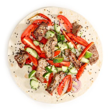Sığır eti shawarma izole