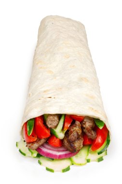 Sığır eti shawarma izole