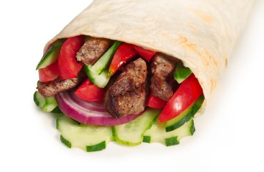 Sığır eti shawarma izole